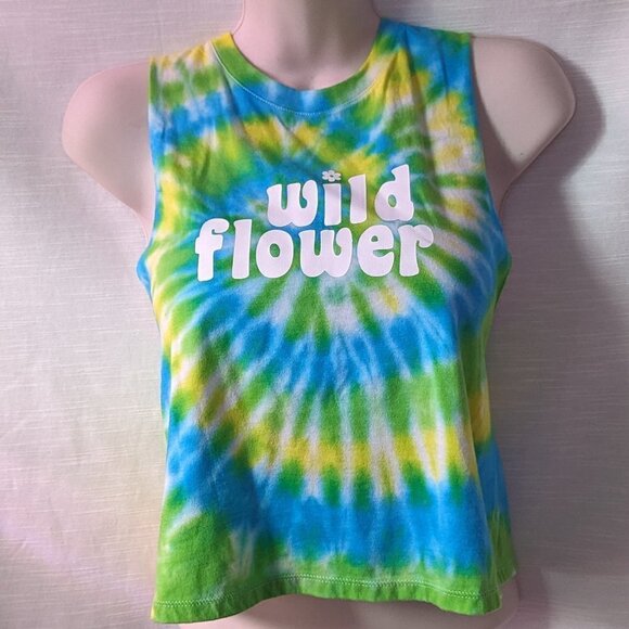 Wildflower Hand-dyed Crop Tank (Hand-dyed) - Picture 2 of 4
